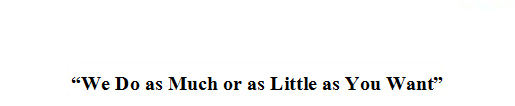 Logo: We Do As Much Or As Little As You Want